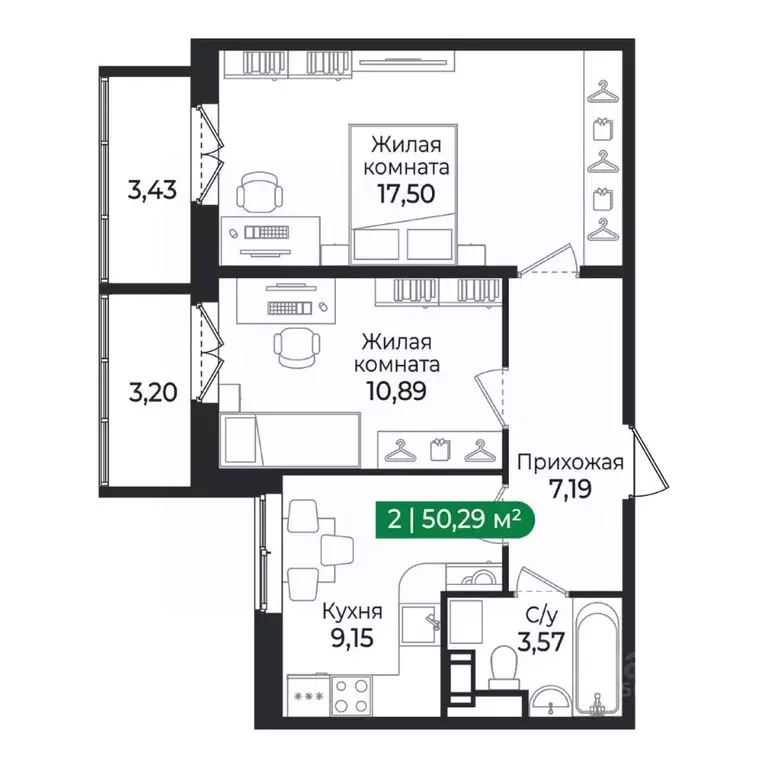 2-к кв. Ленинградская область, Сертолово Всеволожский район, Сертолово ... - Фото 1
