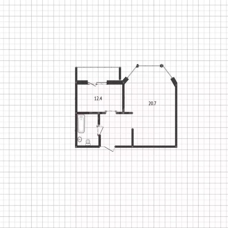 1-к кв. Белгородская область, Белгород Харьковская ул., 5к1 (44.0 м) - Фото 2