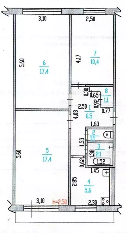 3-к кв. Алтайский край, Барнаул ул. Георгиева, 33 (61.6 м) - Фото 1