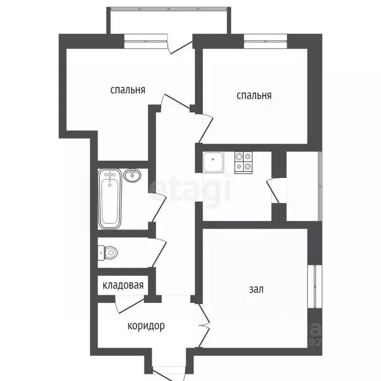 3-к кв. Тамбовская область, Тамбов Базарная ул., 97 (68.9 м) - Фото 2