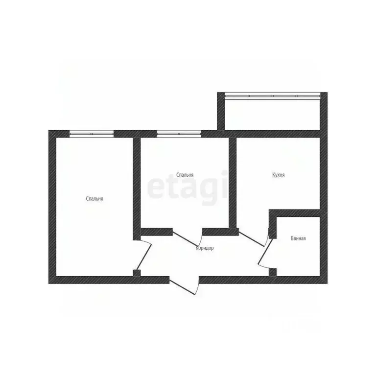 2-к кв. Краснодарский край, Краснодар ул. Бородинская, 10 (50.5 м) - Фото 2