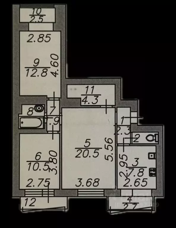3-к кв. Астраханская область, Астрахань Боевая ул., 45/8 (72.0 м) - Фото 2