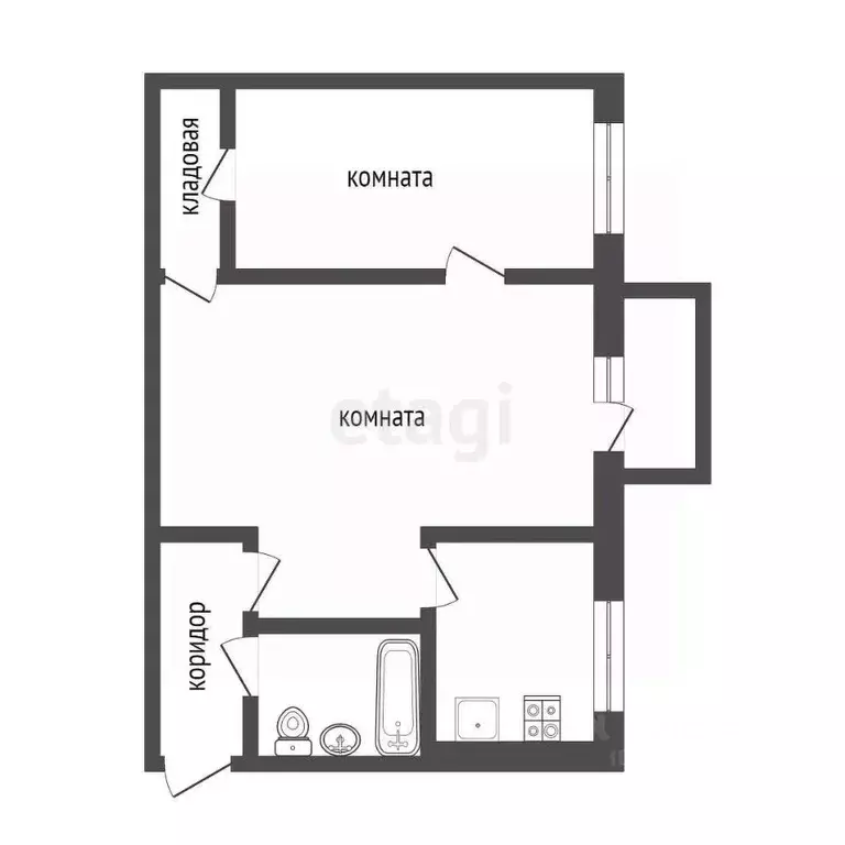 2-к кв. Бурятия, Улан-Удэ ул. Терешковой, 4 (42.3 м) - Фото 2