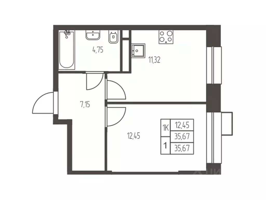 1-к кв. Московская область, Ивантеевка Пушкинский городской округ, ... - Фото 1