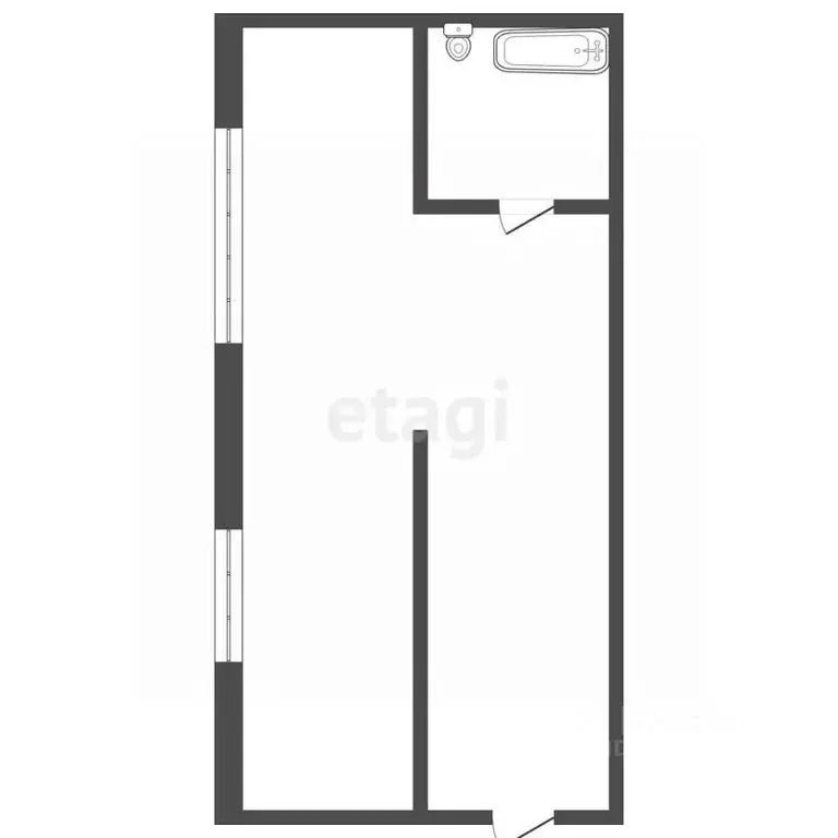 1-к кв. Кемеровская область, Прокопьевск просп. Гагарина, 31 (31.0 м) - Фото 2