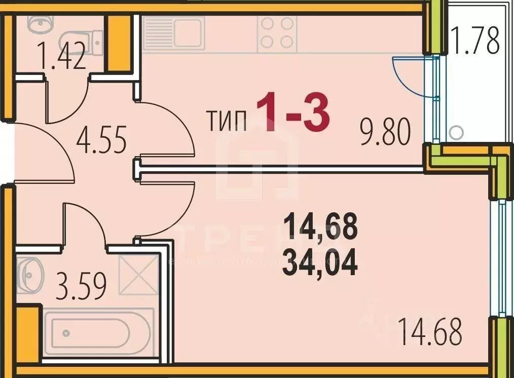 1-к кв. Санкт-Петербург, Санкт-Петербург, Пушкин ул. Камероновская, ... - Фото 2