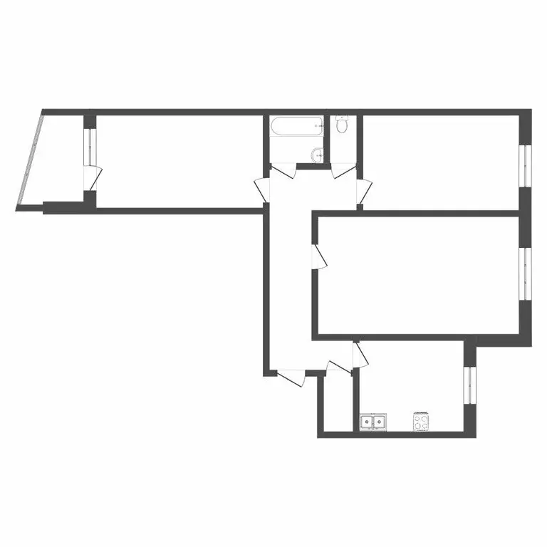 3-комнатная квартира: Тюмень, Транспортная улица, 108 (66.1 м) - Фото 1