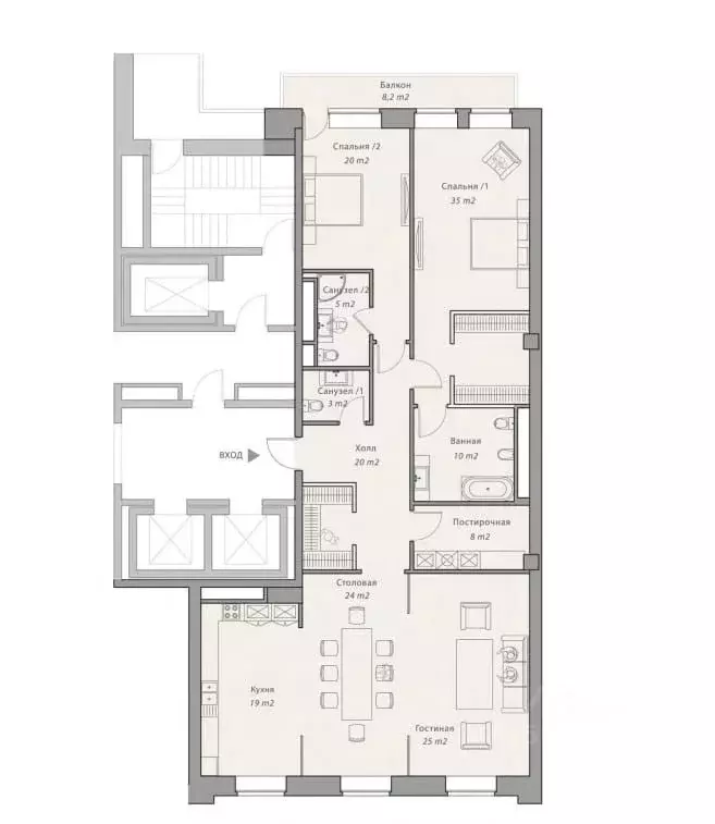 3-к кв. Москва ул. Ефремова, 19к3 (172.0 м) - Фото 1