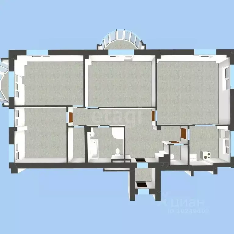 4-к кв. Башкортостан, Уфа ул. Пушкина, 45/2 (158.4 м) - Фото 2