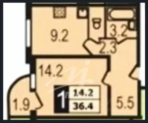 1-к кв. Москва Большая Марфинская ул., 1к4 (36.0 м) - Фото 2