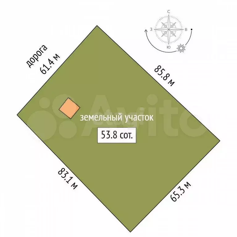 Дом 48,6 м на участке 53,8 сот. - Фото 0