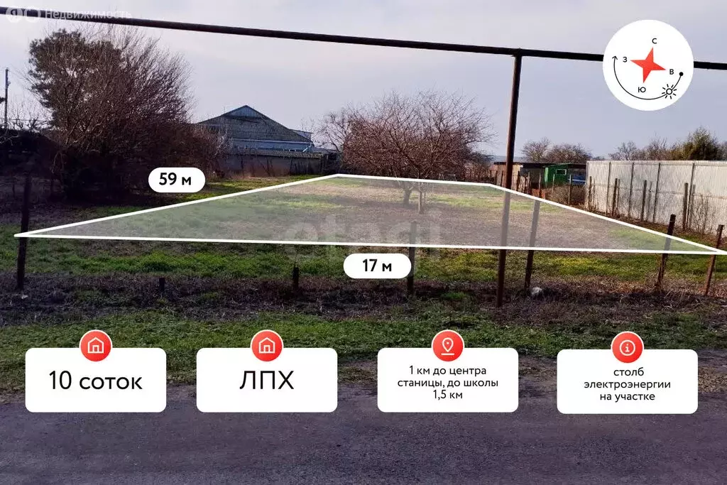 Участок в станица Вышестеблиевская, Береговая улица (10 м) - Фото 1