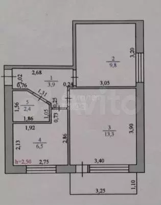 2-к. квартира, 36 м, 3/5 эт. - Фото 0