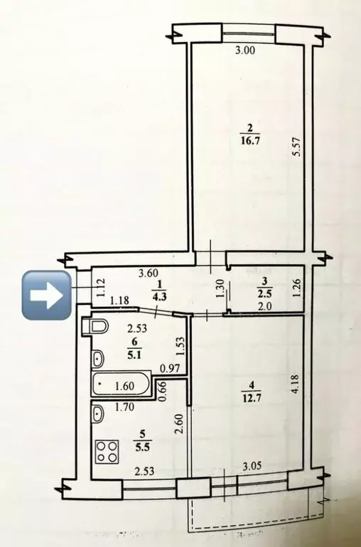 2-к кв. Волгоградская область, Волгоград Фруктовая ул., 22 (46.4 м) - Фото 0