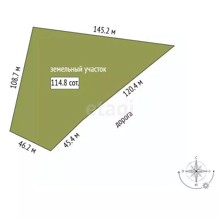 Участок в Крым, Щелкино Ленинский район, 1-й мкр,  (114.78 сот.) - Фото 2