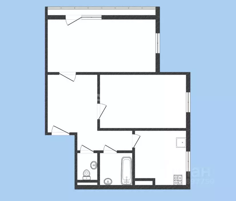 2-к кв. Карачаево-Черкесия, Черкесск Октябрьская ул., 336 (48.6 м) - Фото 1