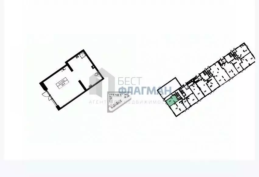 Офис в Москва Дзен-кварталы жилой комплекс (38 м) - Фото 2