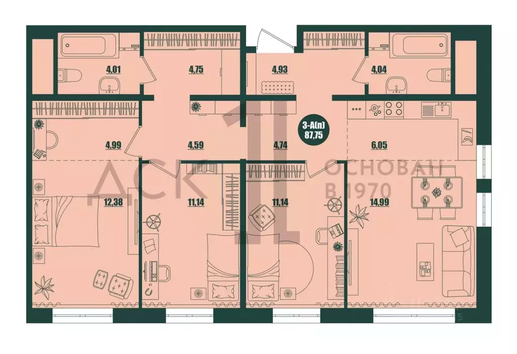 3-к кв. Ханты-Мансийский АО, Сургут 39-й мкр, Крылов жилой комплекс ... - Фото 1