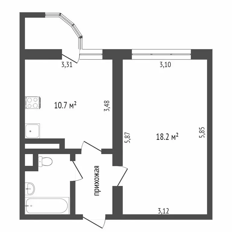 1-комнатная квартира: Москва, улица Ирины Левченко, 1 (34 м) - Фото 0