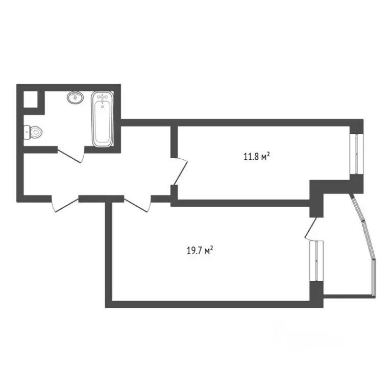 1-к кв. Тюменская область, Тюмень ул. Василия Гольцова, 3 (43.3 м) - Фото 1