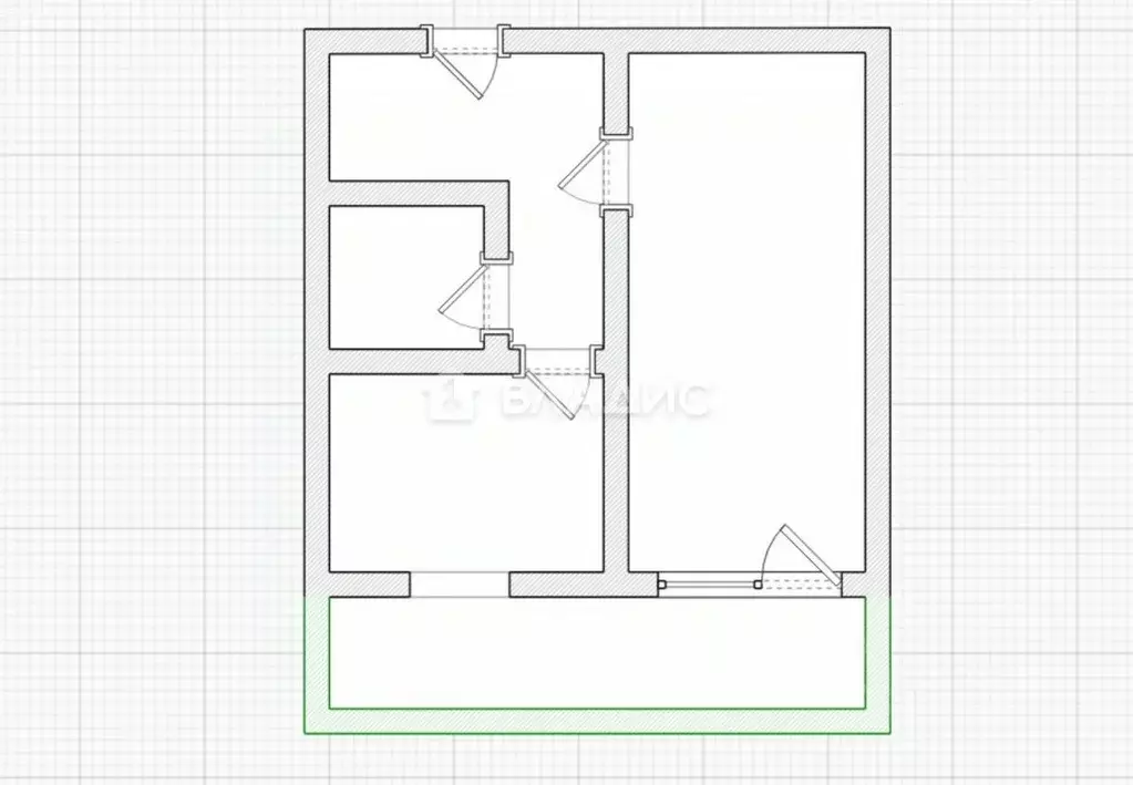 1-к кв. Пензенская область, Пенза ул. Терновского, 207 (36.5 м) - Фото 2