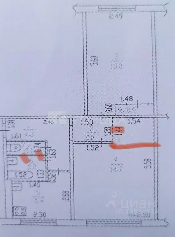 2-к кв. Алтайский край, Барнаул ул. Антона Петрова, 172 (43.9 м) - Фото 1