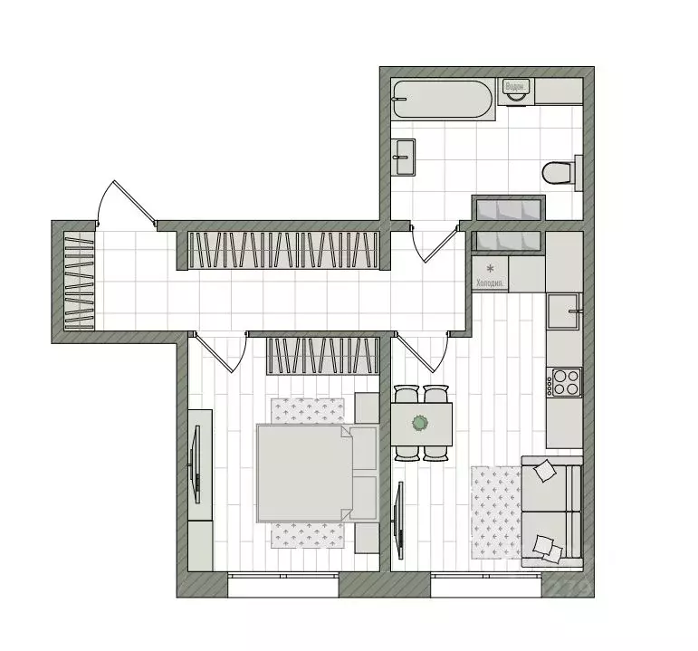 1-к кв. Кировская область, Киров бул. Прибрежный, 6 (43.7 м) - Фото 1