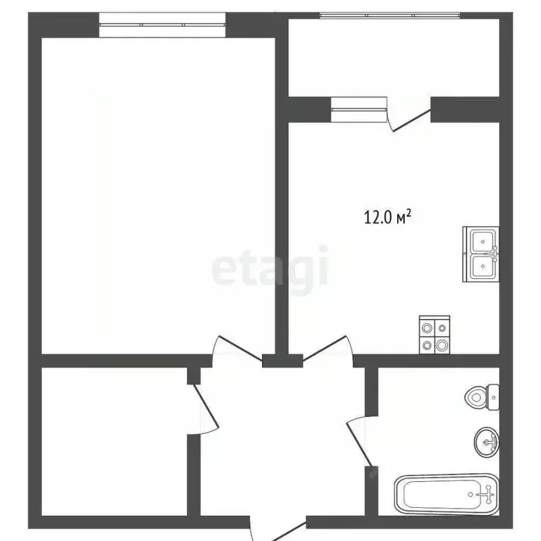 1-к кв. Краснодарский край, Анапа Парковая ул., 61к1 (40.4 м) - Фото 1