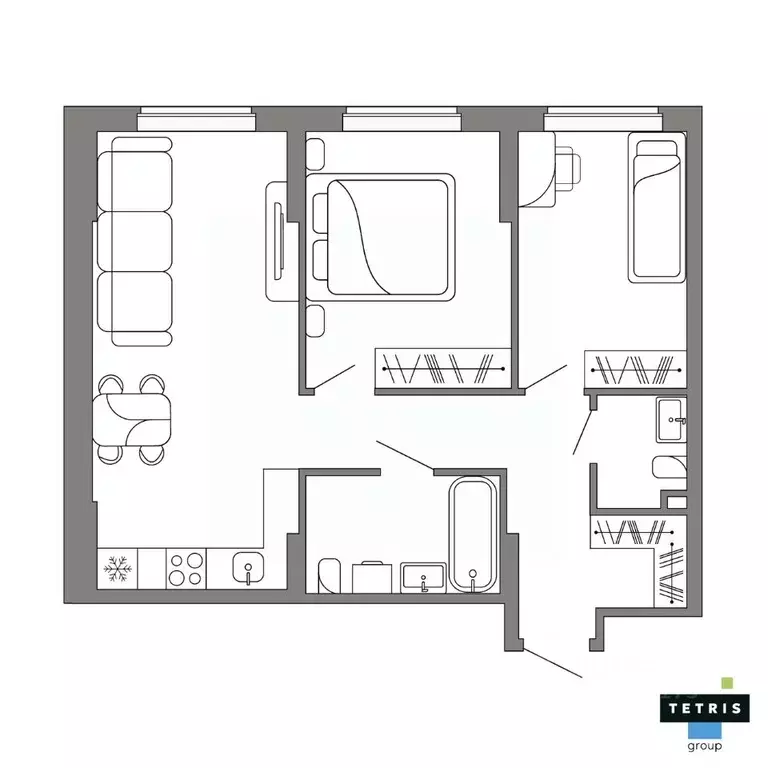 3-к кв. Свердловская область, Екатеринбург Уралмаш жилрайон,  (59.06 ... - Фото 2