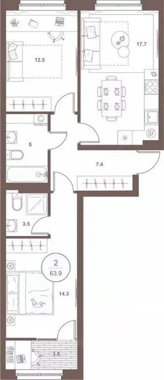 2-к кв. Пензенская область, Пенза Арбеково жилрайон, Дальнее Арбеково ... - Фото 1