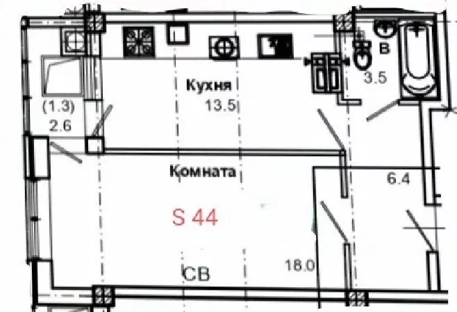 1-к кв. Ставропольский край, Пятигорск ул. Пестова (44.0 м) - Фото 0
