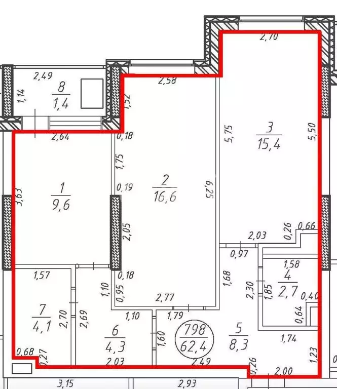 2-комнатная квартира: Уфа, Айская улица, 39 (62 м) - Фото 0