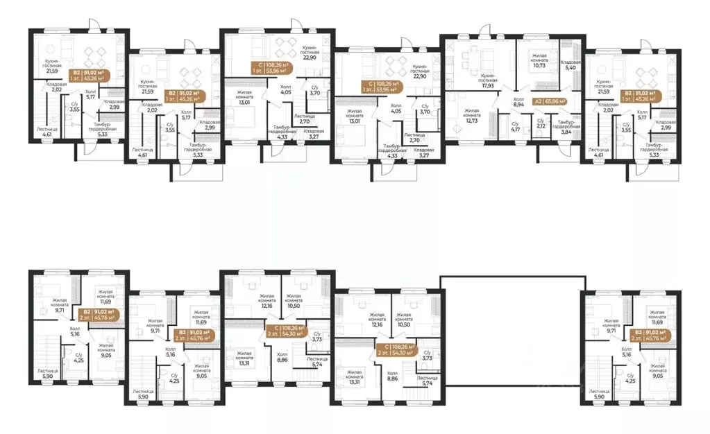 Таунхаус в Ленинградская область, Всеволожск ш. Южное (91 м) - Фото 2