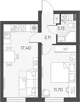 Продаётся 1-к квартира, 35.45 м - Фото 1