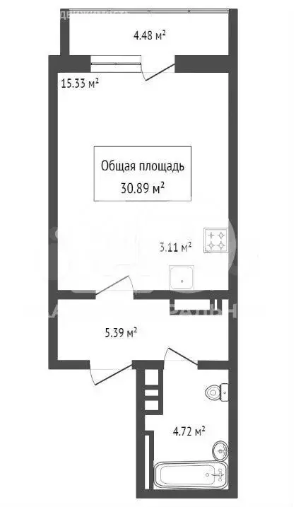 1-комнатная квартира: Новосибирск, Гурьевская улица, 181к9 (28.3 м) - Фото 0