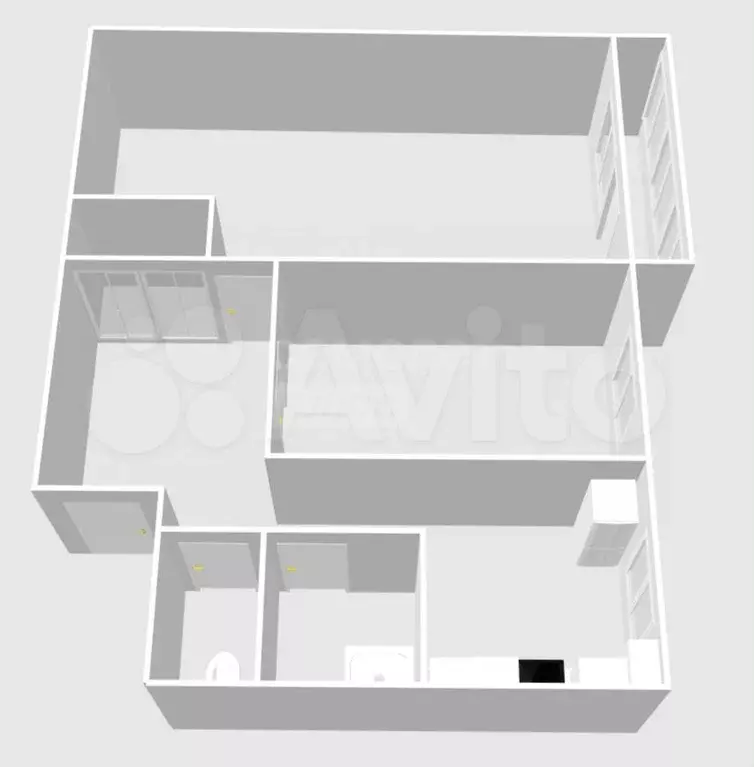 2-к. квартира, 38,7 м, 5/5 эт. - Фото 1
