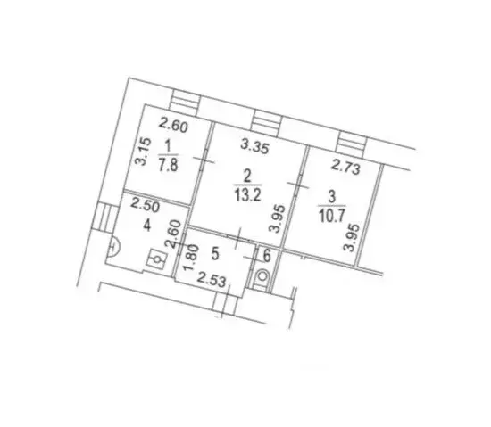 3-к кв. Москва Большая Никитская ул., 22/2 (44.0 м) - Фото 1