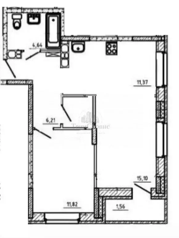 2-к кв. Тульская область, Тула ул. Генерала Маргелова, 3А (50.0 м) - Фото 1