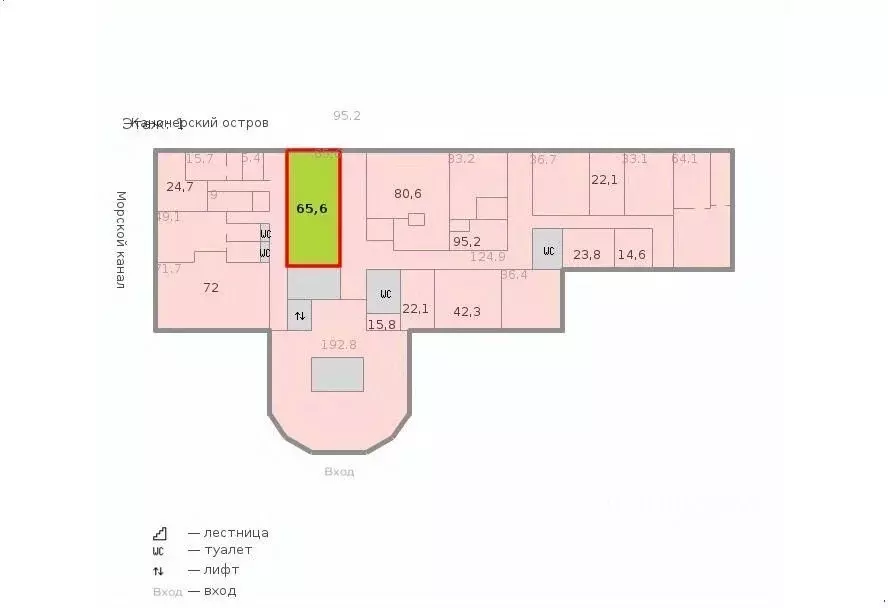 Офис в Санкт-Петербург остров Канонерский, 3к1Б (66 м) - Фото 1