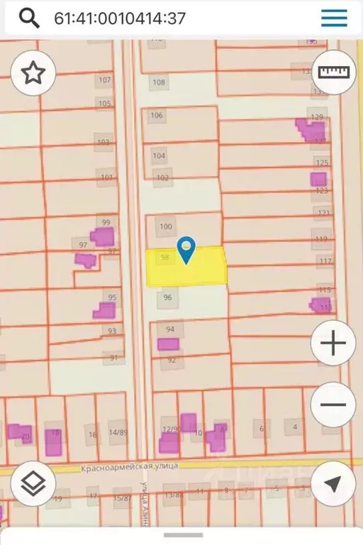 Участок в Ростовская область, Цимлянск ул. Азина, 98 (9.87 сот.) - Фото 1