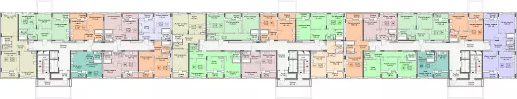 2-комнатная квартира: Нижний Новгород, ЖК Кузнечиха Город (53.2 м) - Фото 2