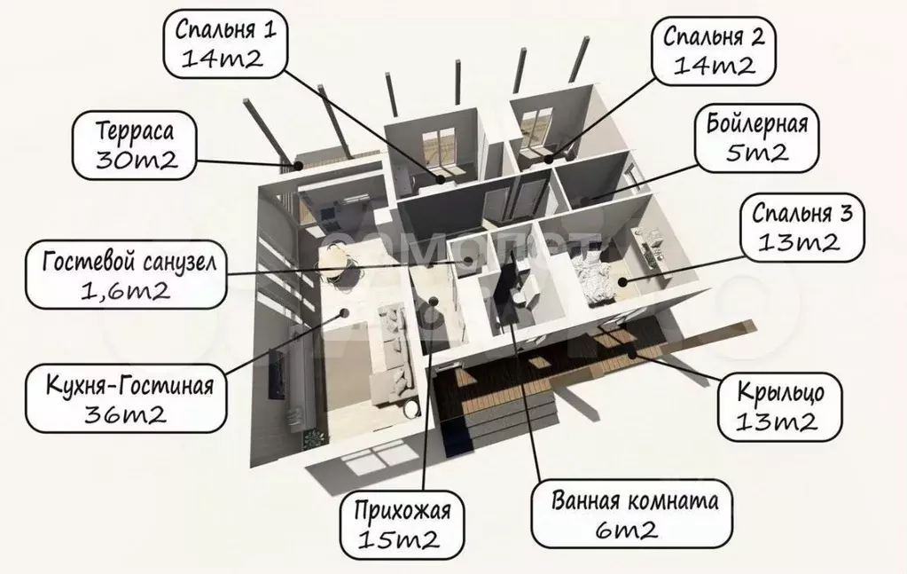 Дом в Свердловская область, Белоярский городской округ, пос. Рассоха  ... - Фото 1