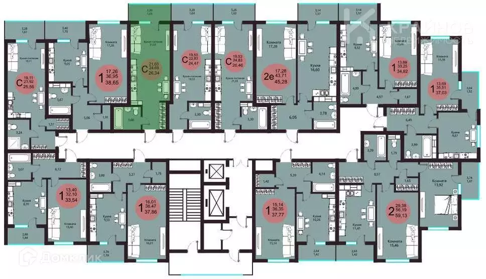 Продаётся квартира-студия, 26.34 м - Фото 1