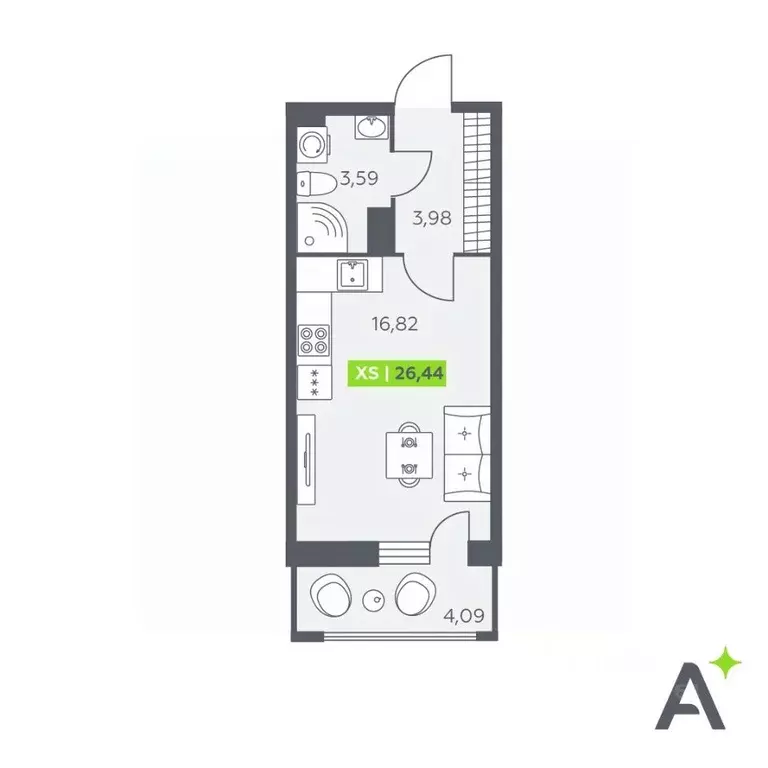 Студия Ленинградская область, Всеволожский район, Заневское городское ... - Фото 1