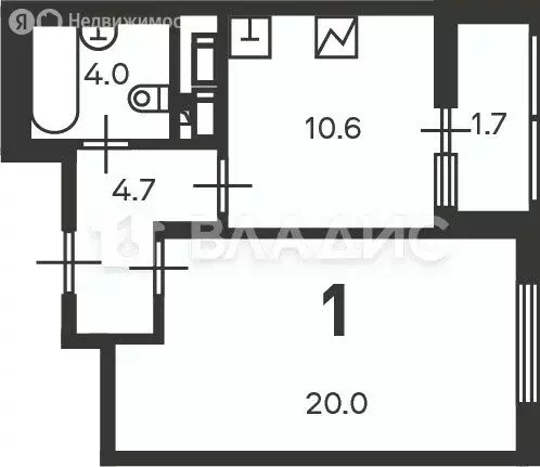 1-комнатная квартира: Москва, Кусковская улица, 12/1 (39.3 м) - Фото 1