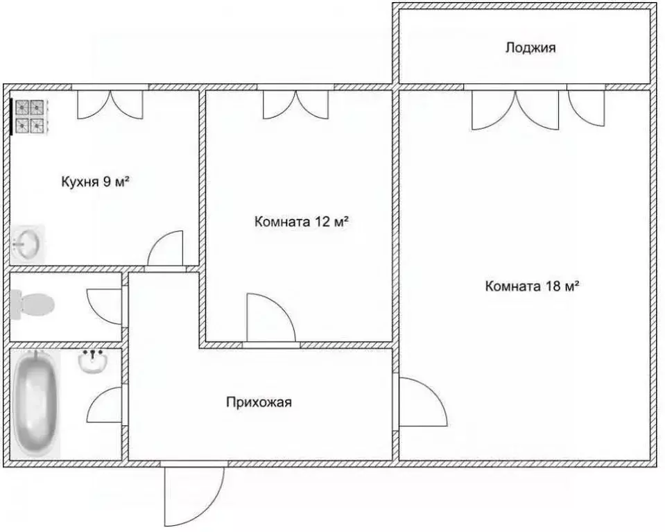 2-к кв. Костромская область, Кострома Малышково мкр, проезд ... - Фото 1