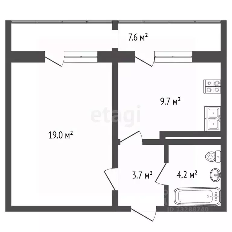 1-к кв. Орловская область, Орел ул. Космонавтов, 48к2 (36.6 м) - Фото 1