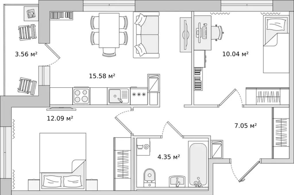 Продаётся 2-к квартира, 48.7 м - Фото 0