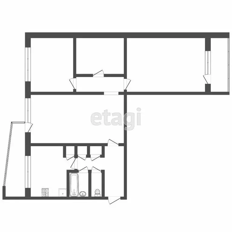 4-комнатная квартира: Саранск, улица Сущинского, 36 (63.9 м) - Фото 1