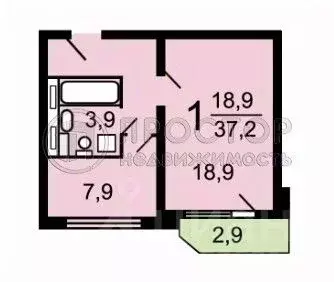 1-к кв. Москва Кировоградская ул., 9К2 (37.2 м) - Фото 2